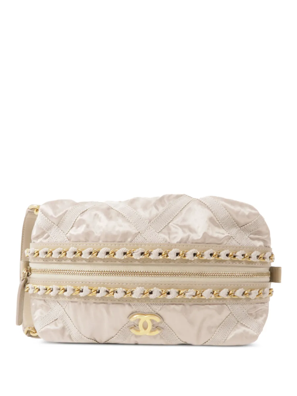 CHANEL Pre-Owned CC turn-lock diamond-quilted tote bag - Nude