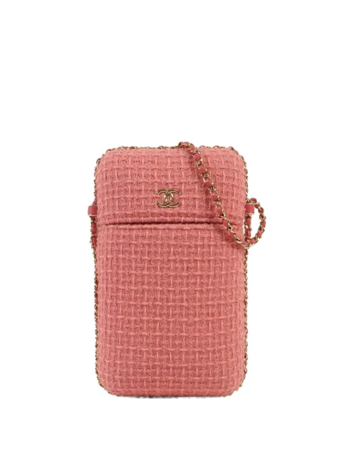 CHANEL Pre-Owned CC tweed phone bag
