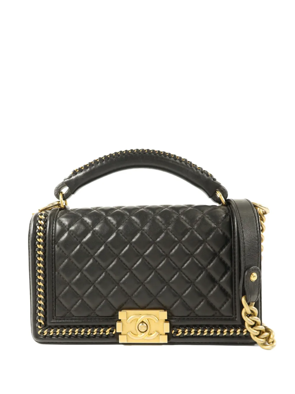 CHANEL Pre-Owned Boy 25 quilted shoulder bag - Black