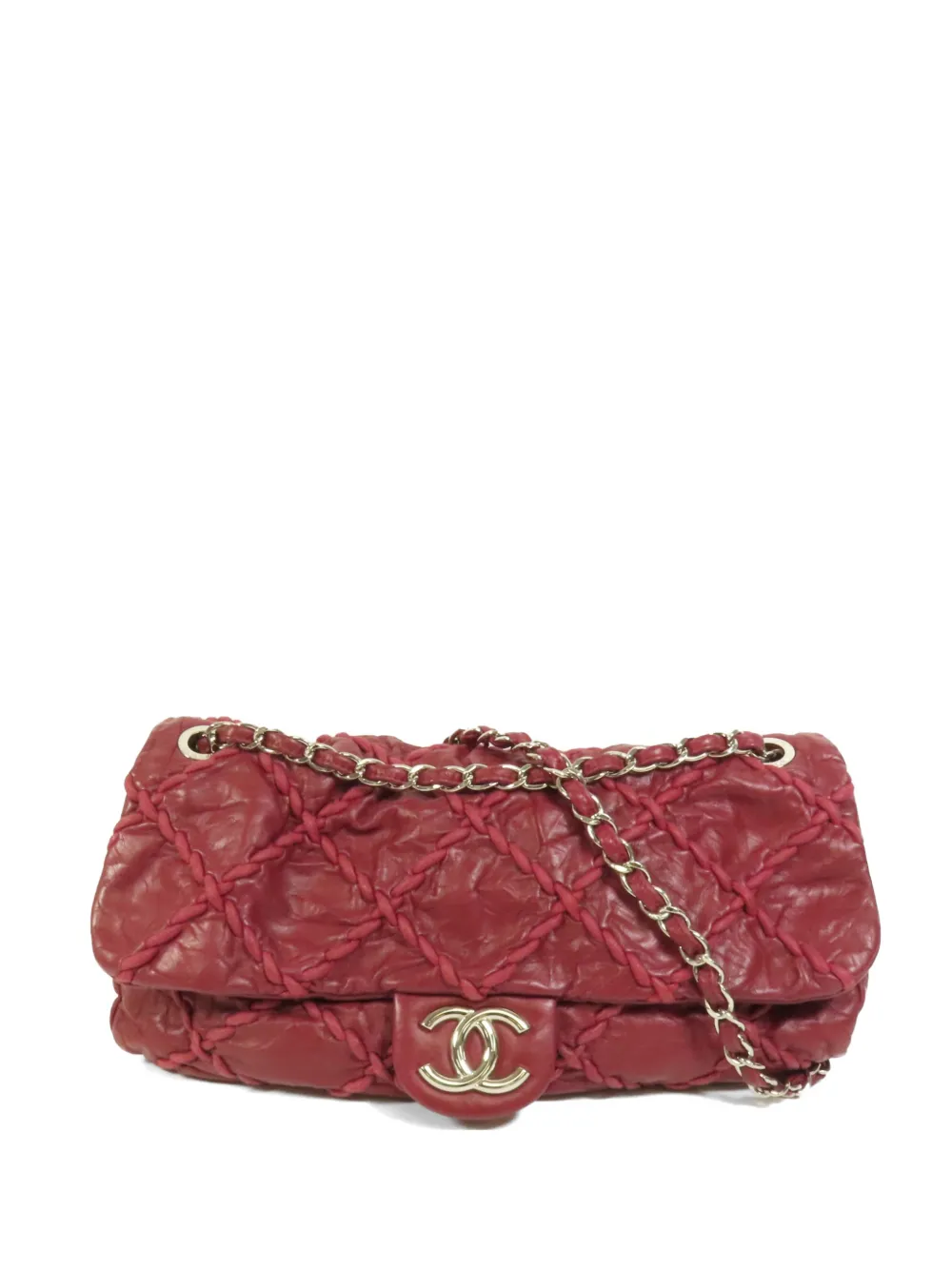 CHANEL Pre-Owned Ultra Stitch chain-strap shoulder bag - Rosso