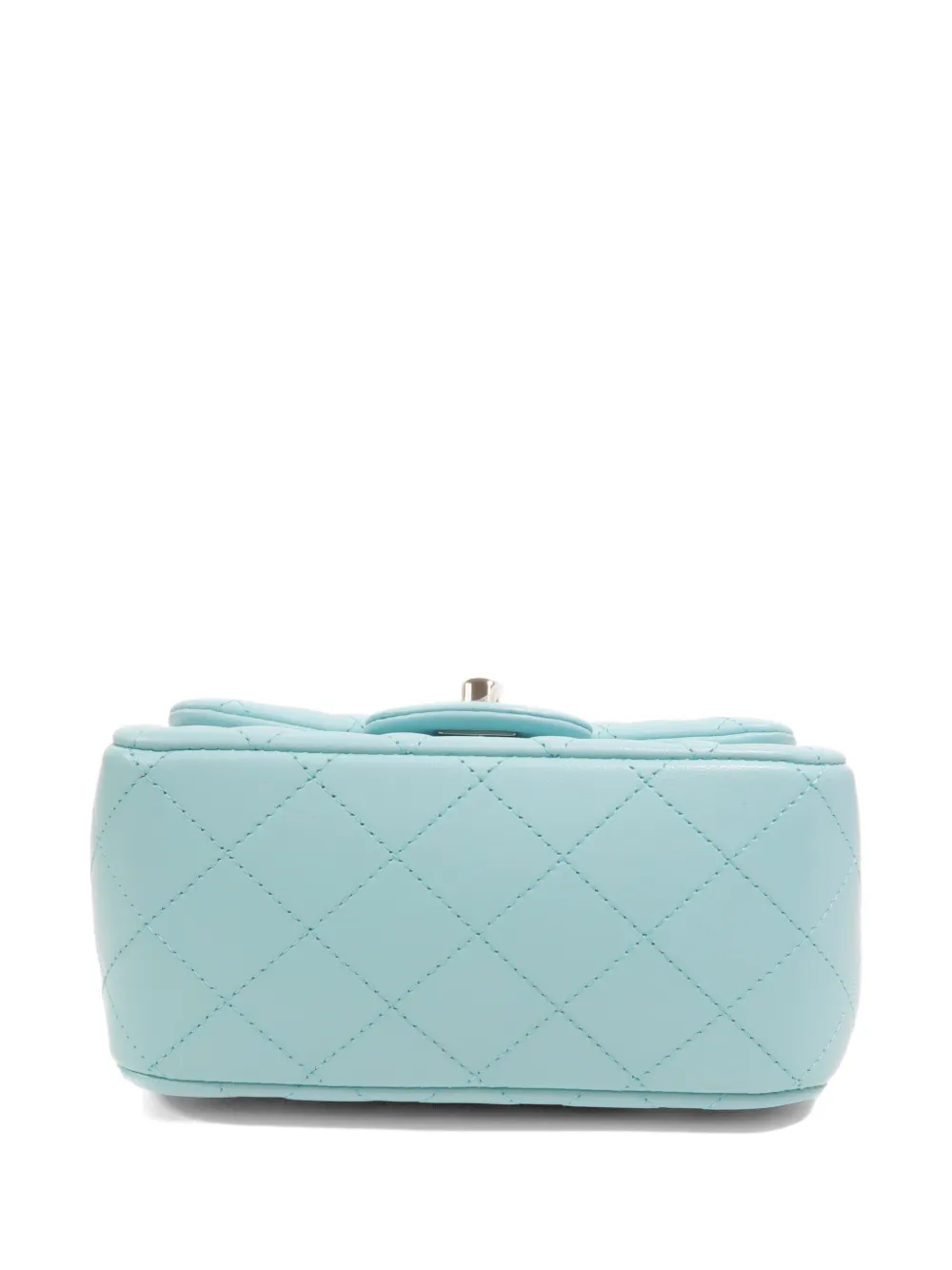 CHANEL Pre-Owned 17 Classic Flap leren schoudertas met CC-draaislot Blauw