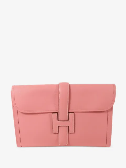Hermès Pre-Owned Jige Elan leather clutch bag
