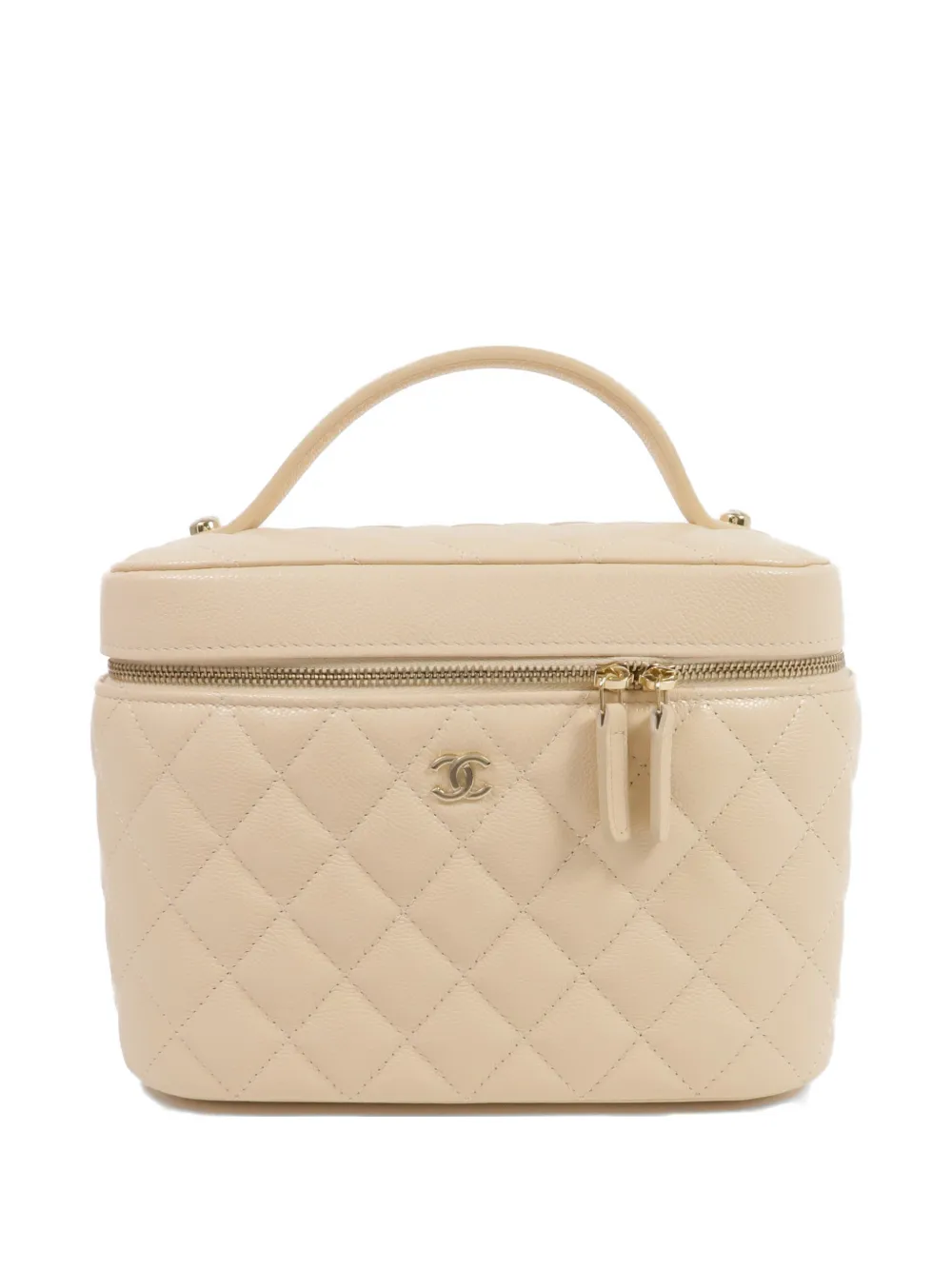 CHANEL Pre-Owned CC quilted vanity wash bag - Neutrals