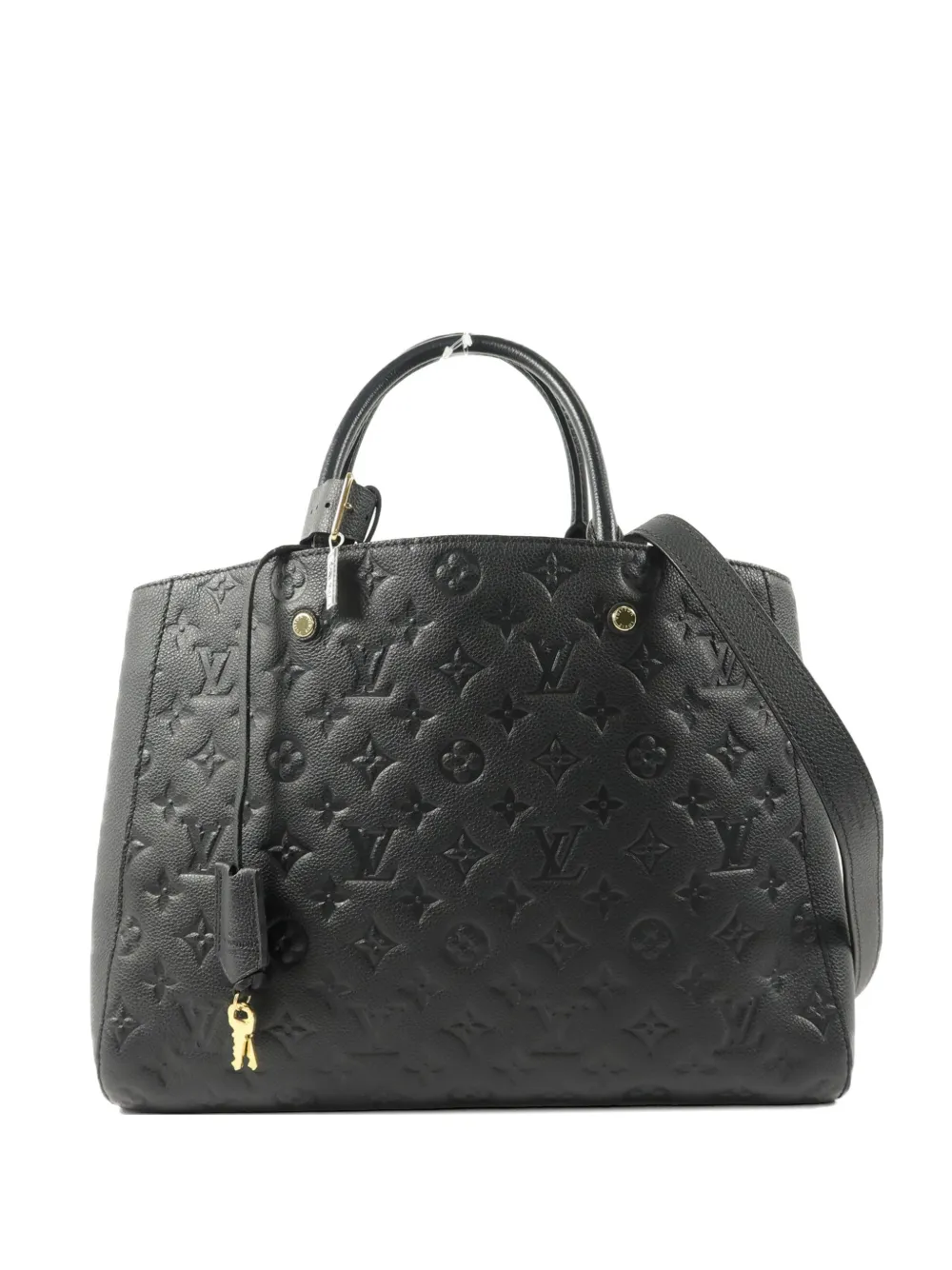 Louis Vuitton Pre-Owned monogram empreinte montaigne shoulder bag - Nero