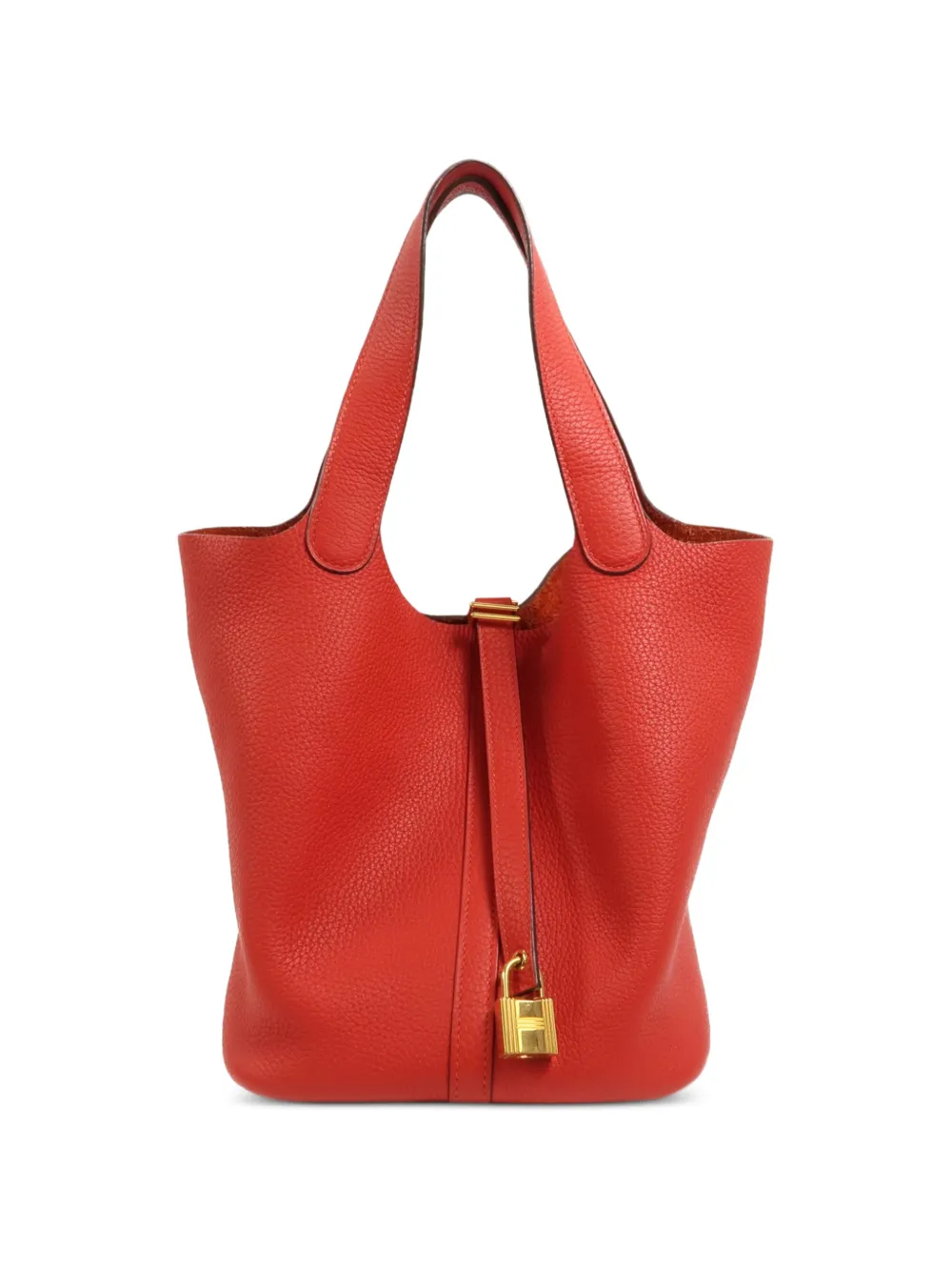 Hermès Pre-Owned MM Picotin leather tote bag - Red