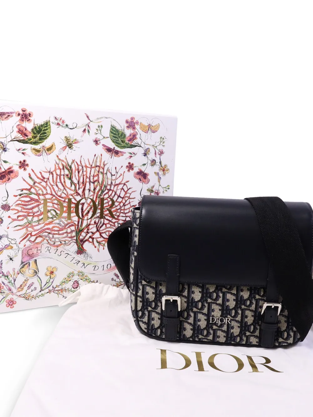 Christian Dior Pre-Owned オブリーク メッセンジャーバッグ | ブルー