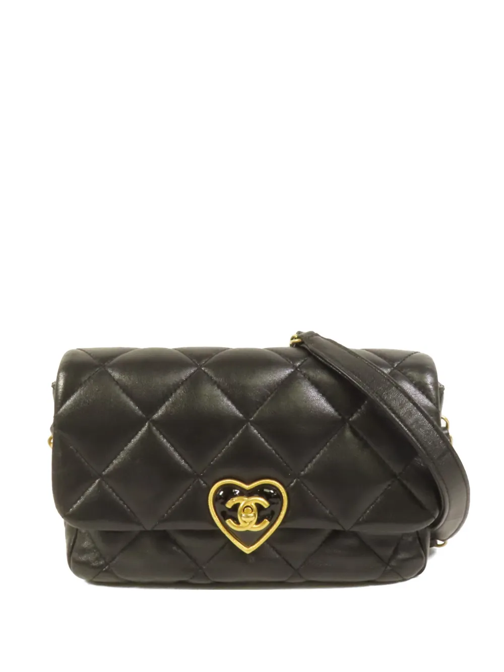 CHANEL Pre-Owned quilted CC heart shoulder bag - Nero