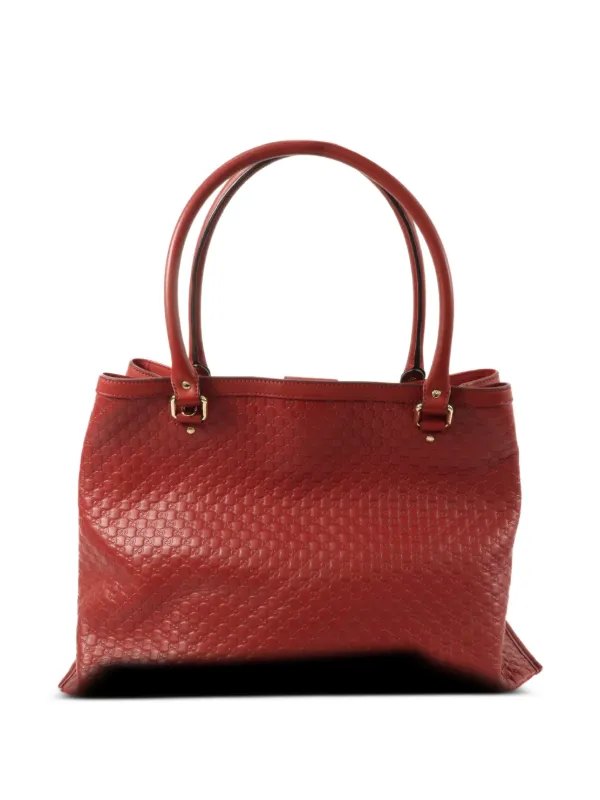 Gucci Pre-Owned マイクログッチシマ ショルダーバッグ | レッド 