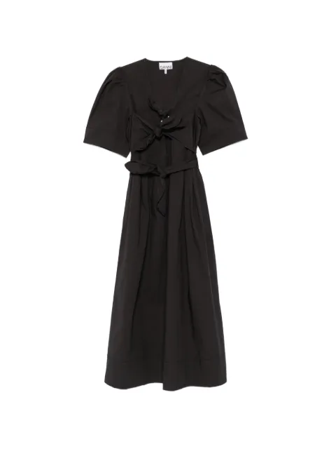 GANNI satin-finish midi dress