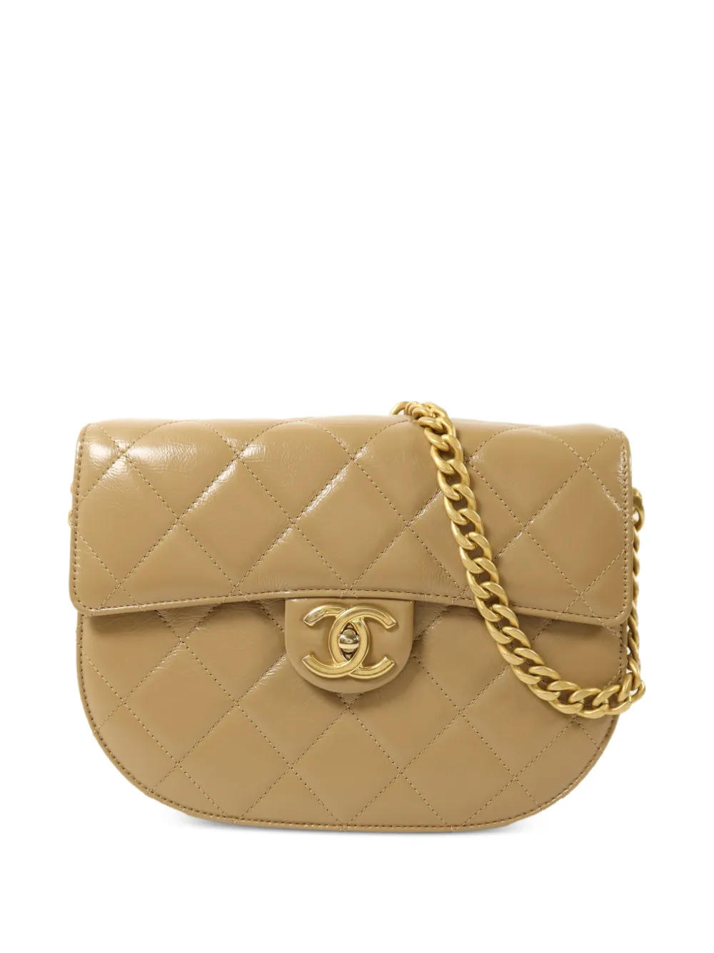 CHANEL Pre-Owned Half Moon quilted shoulder bag - Toni neutri