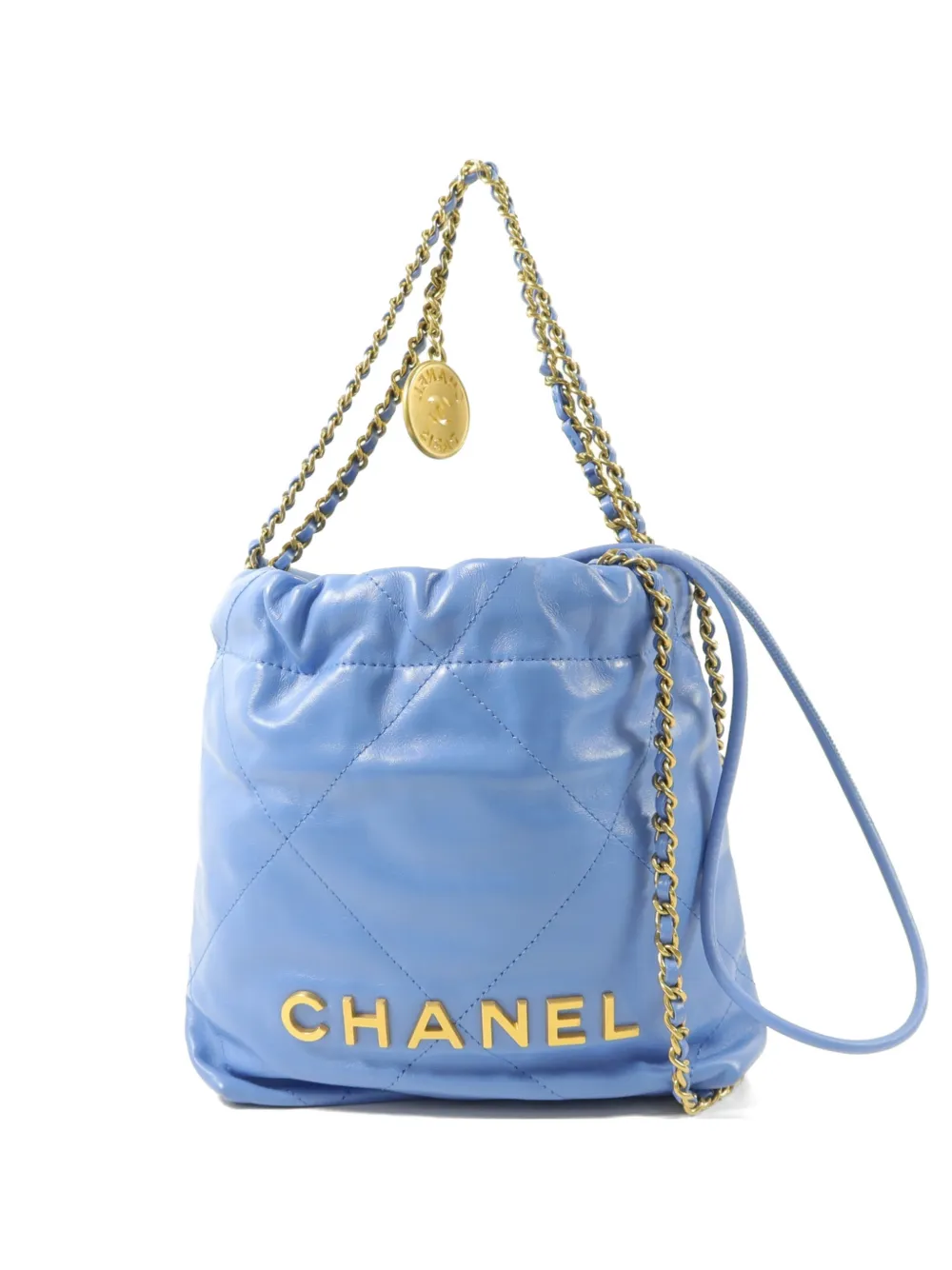 CHANEL Pre-Owned Chanel 22 Mini quilted shoulder bag - Blue