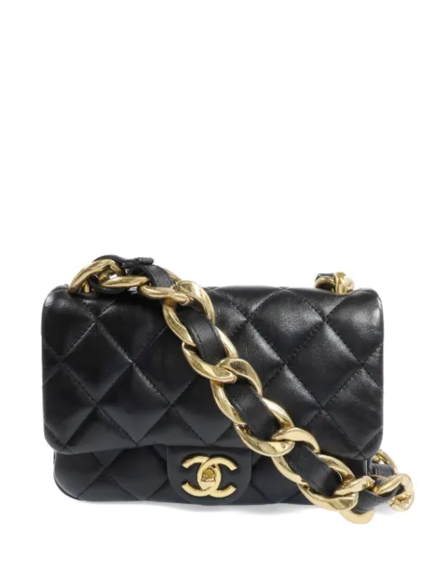 CHANEL Pre-Owned bolso de hombro acolchado con cierre CC giratorio