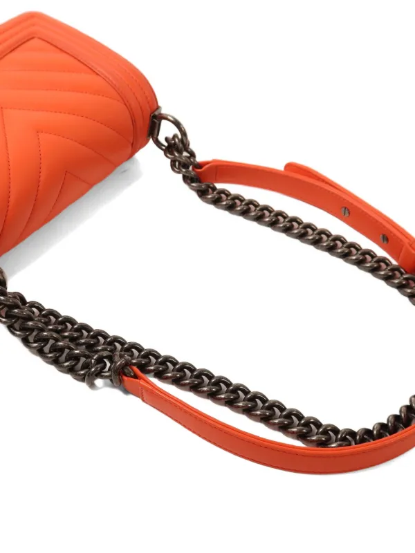 CHANEL Pre-Owned 20 Boy chevron-quilted chain-strap Calfskin