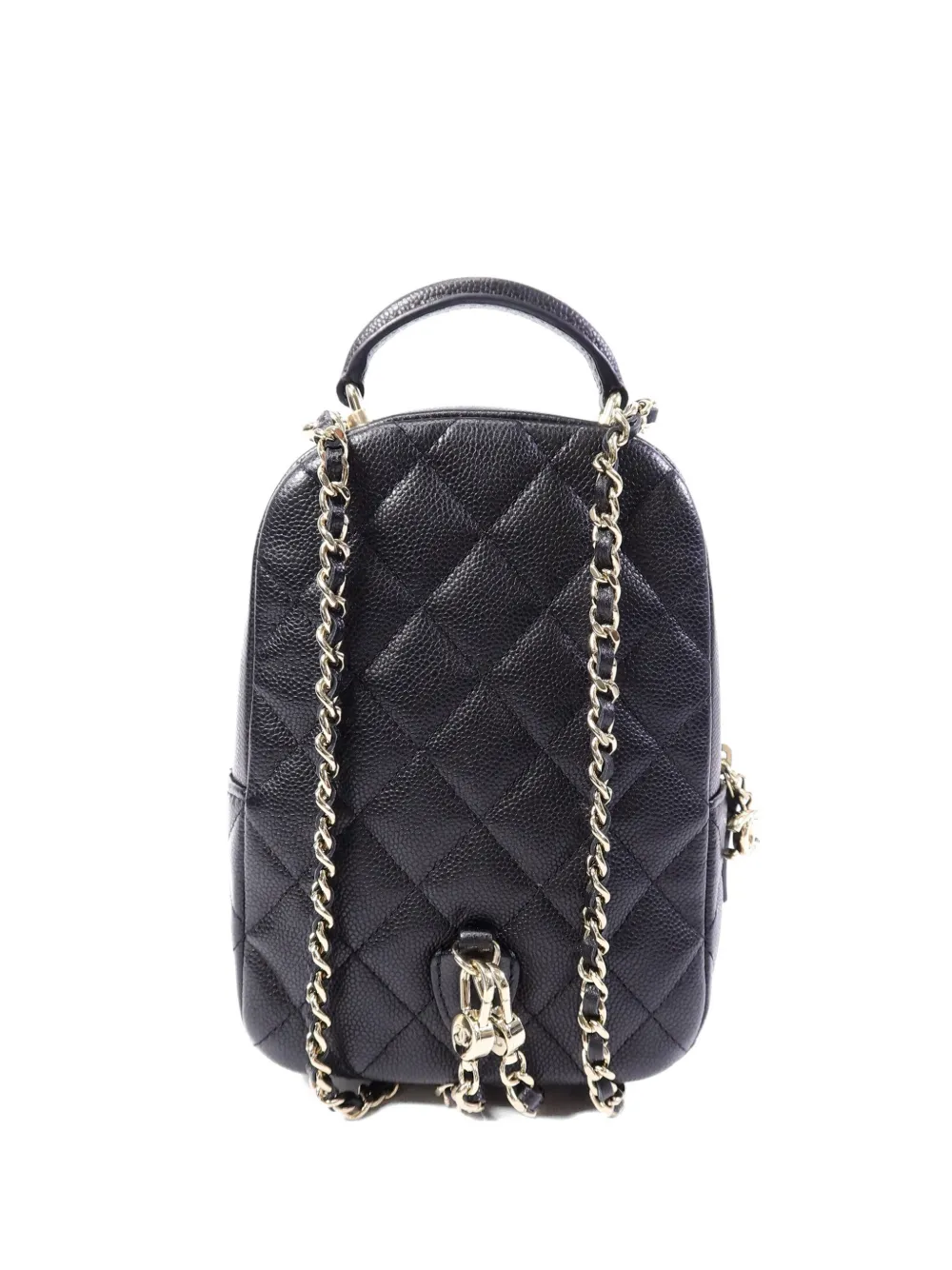 CHANEL Pre-Owned mini quilted CC backpack - Black