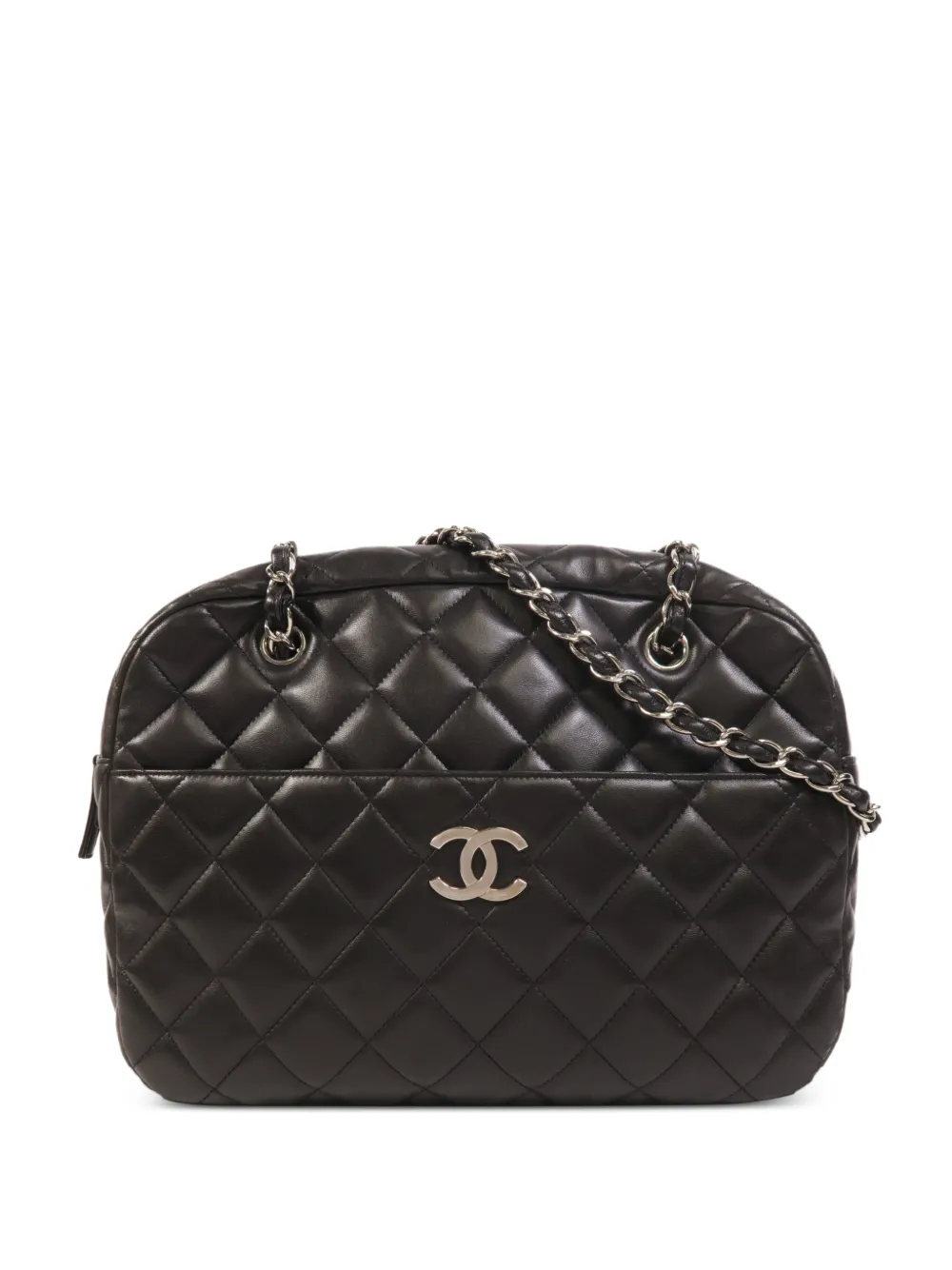 CHANEL Pre-Owned CC diamond-quilted shoulder bag - Black