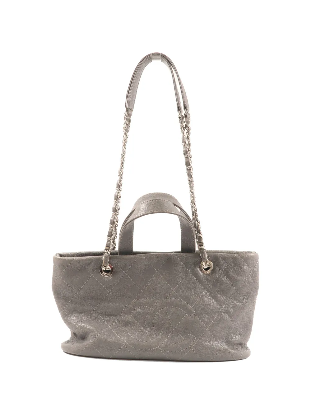 CHANEL Pre-Owned quilted CC charm shoulder bag - Grigio