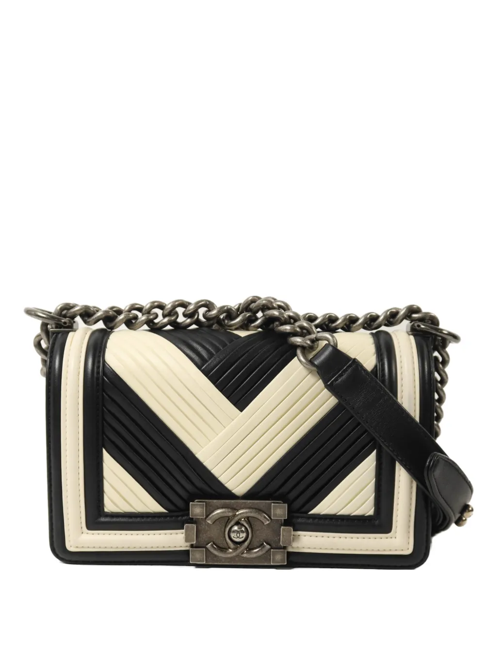 CHANEL Pre-Owned 20 Boy chain shoulder bag - Black