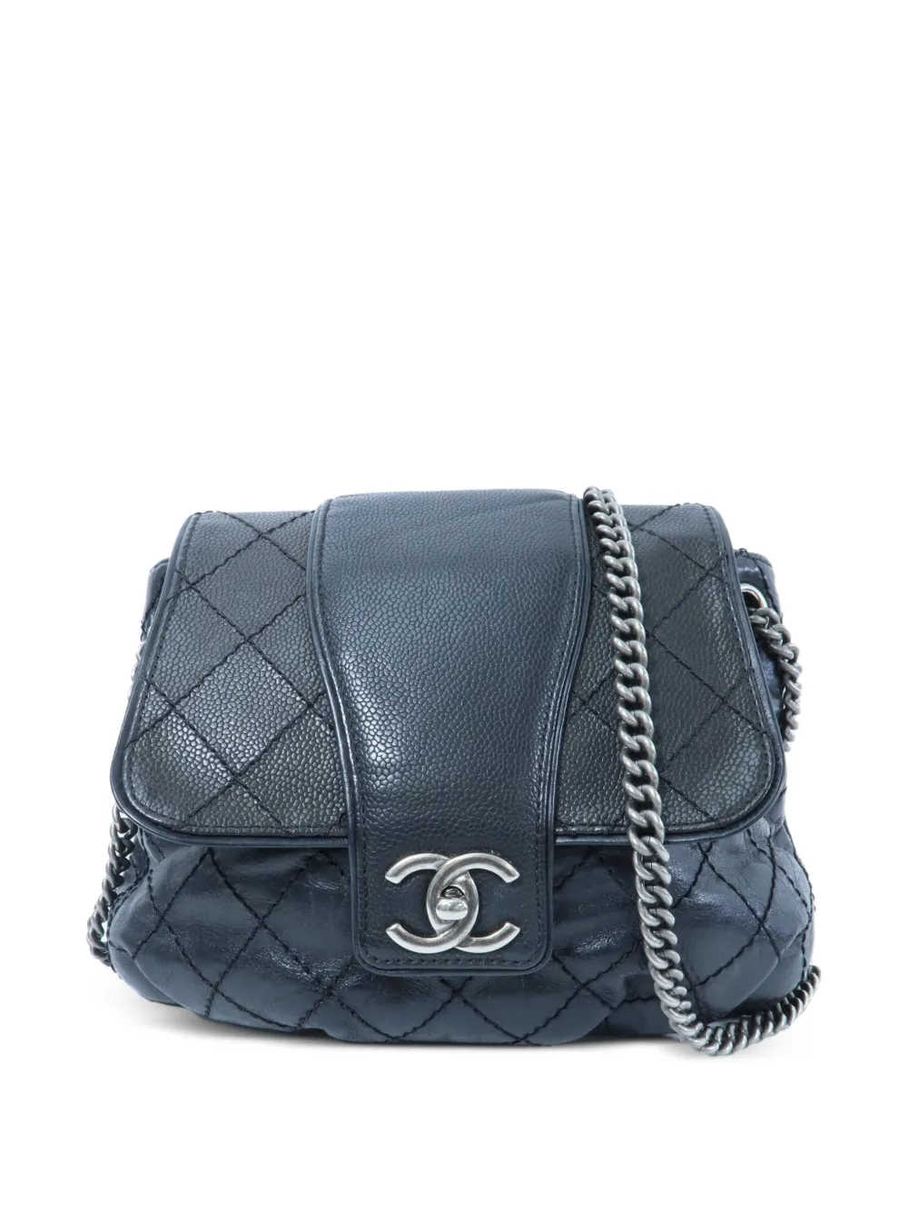 CHANEL Pre-Owned CC turn-lock chain-strap calfskin shoulder bag - Nero