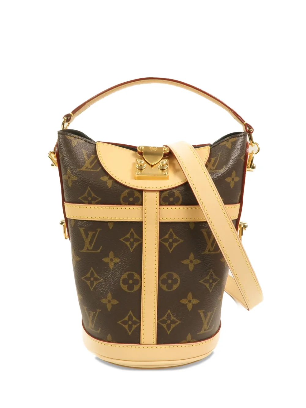 Louis Vuitton Pre-Owned Duffle Monogram-pattern bucket bag - Marrone