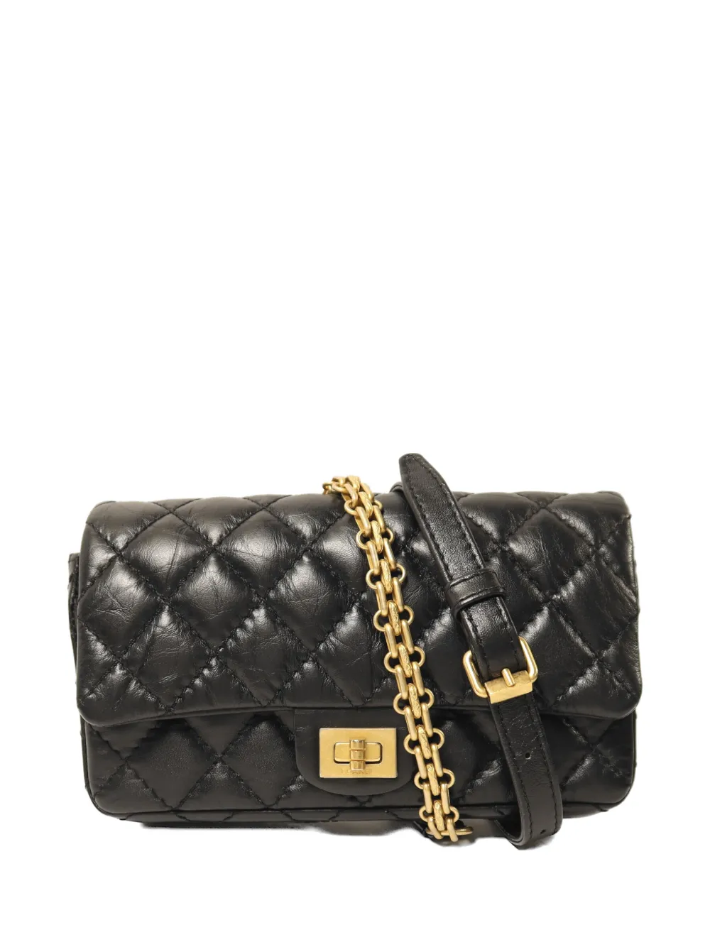 CHANEL Pre-Owned quilted chain-link belt bag - Black
