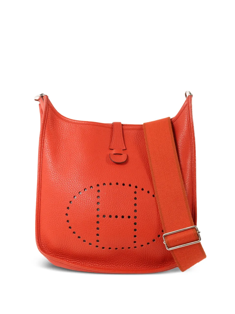 Hermès Pre-Owned PM Evelyne leather shoulder bag - Rosso
