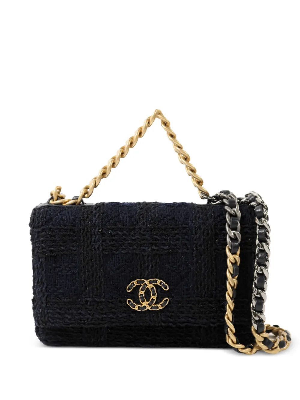 CHANEL Pre-Owned CC WOC tweed shoulder bag - Blu
