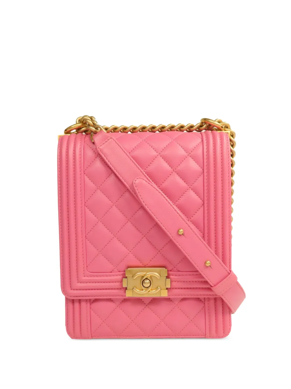CHANEL Pre-Owned North South Boy CC turn-lock shoulder bag - Rosa