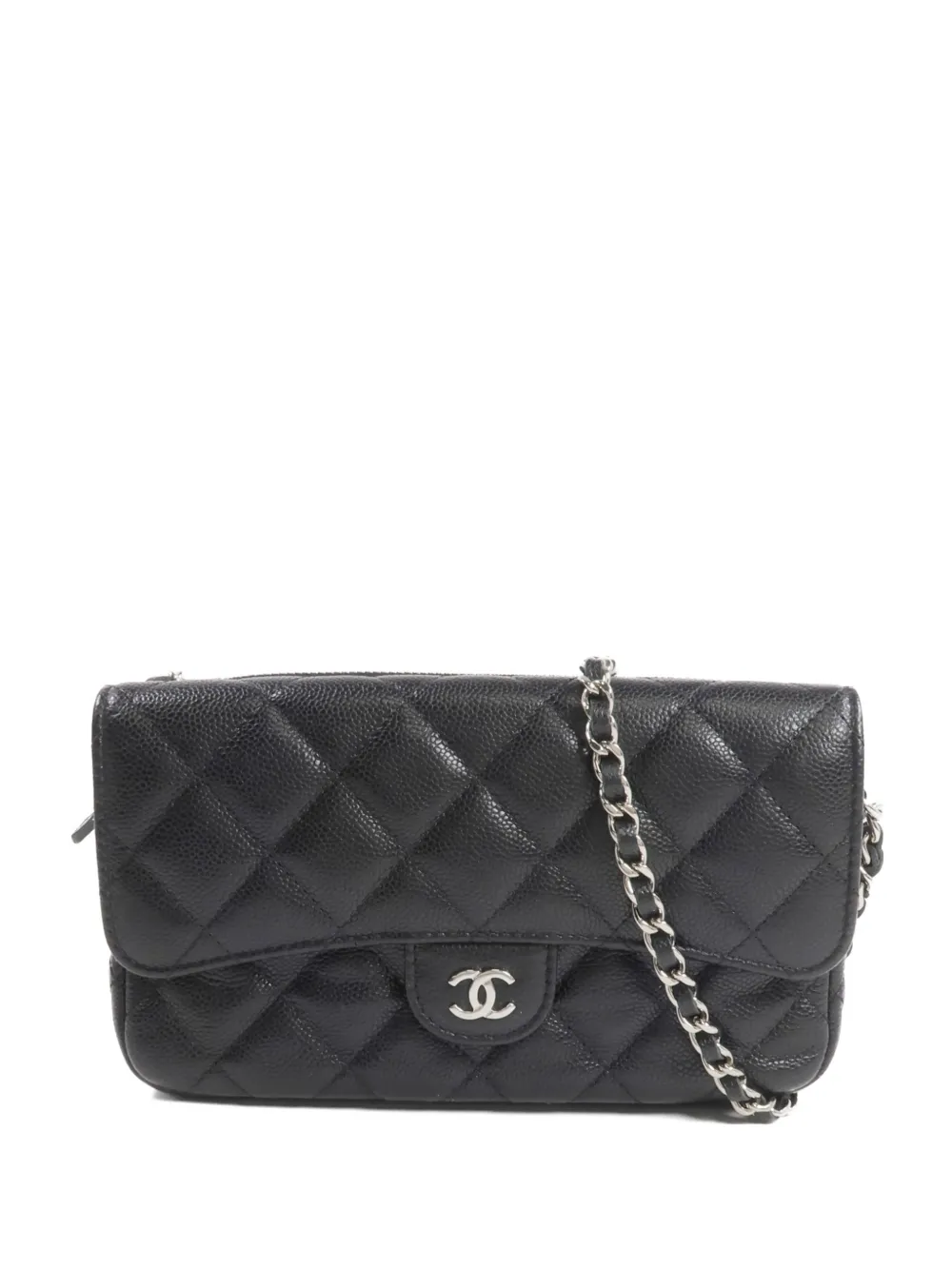 CHANEL Pre-Owned quilted CC-logo shoulder bag - Black