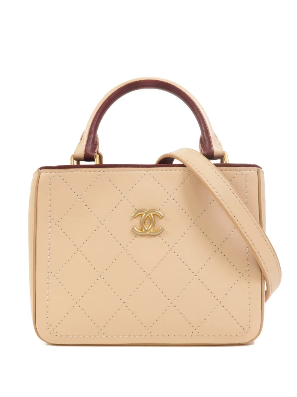 CHANEL Pre-Owned CC diamond-quilted tote bag - Toni neutri
