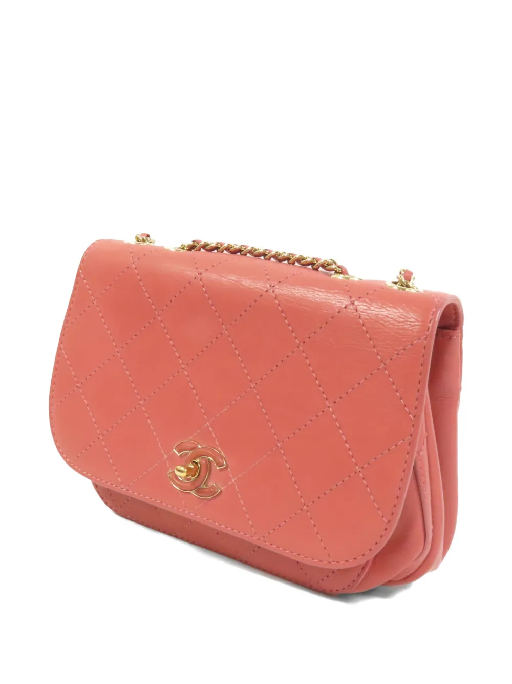 CHANEL Pre-Owned Schoudertas met CC-draaislot Roze