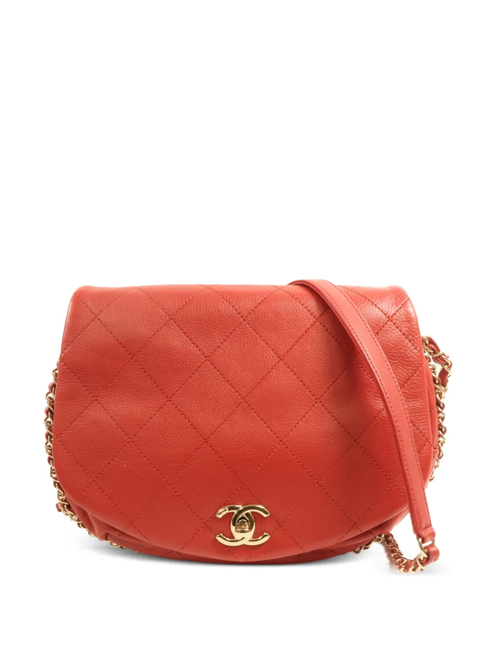 CHANEL Pre-Owned CC Around quilted shoulder bag - Rosso