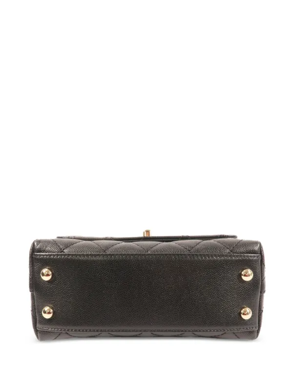 CHANEL Pre-Owned Coco Handle CC turn-lock Tote Bag | Black | FARFETCH