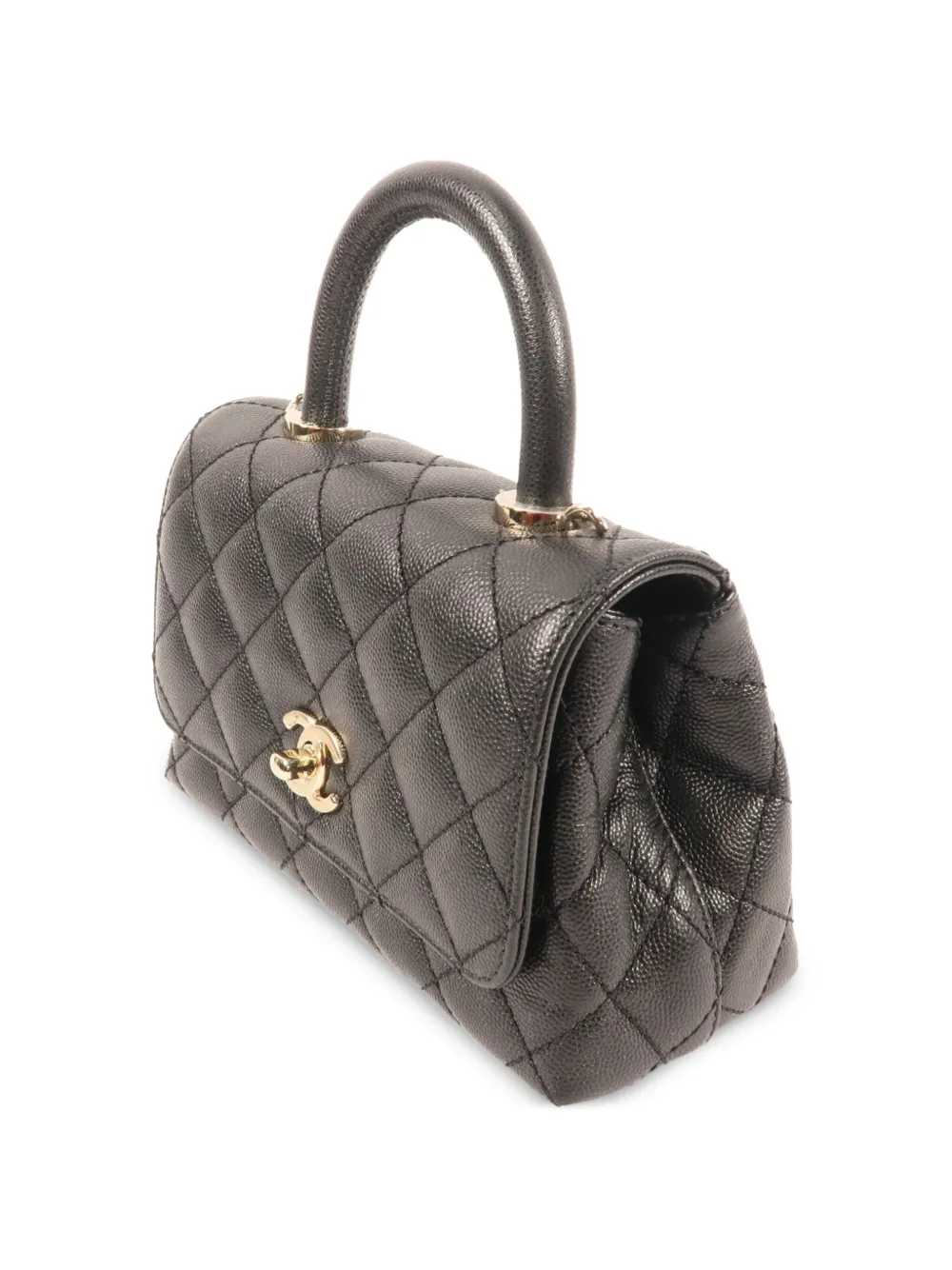 CHANEL Pre-Owned Coco Handle shopper met CC-draaislot Zwart