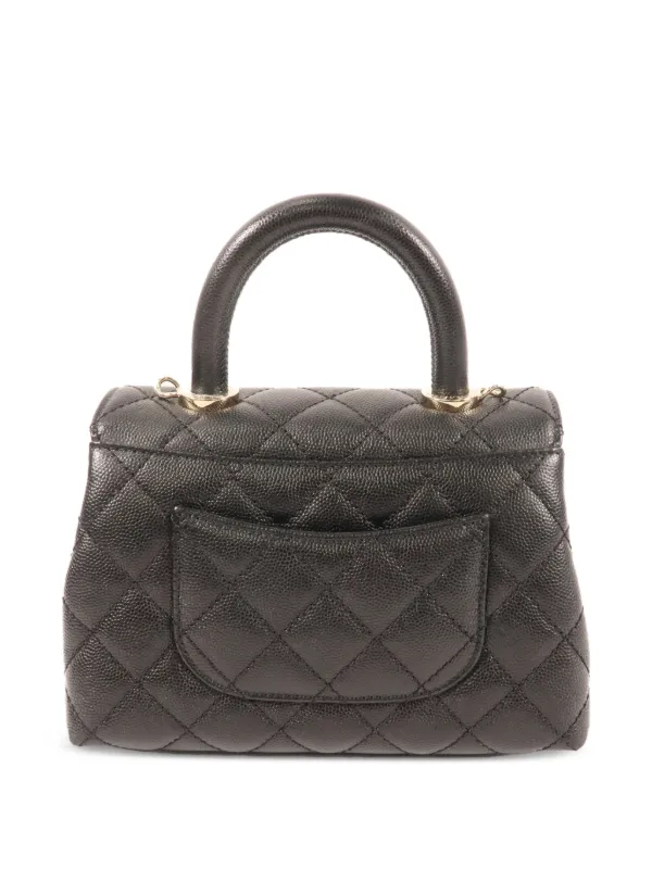 CHANEL Pre-Owned Coco Handle CC turn-lock Tote Bag | Black | FARFETCH