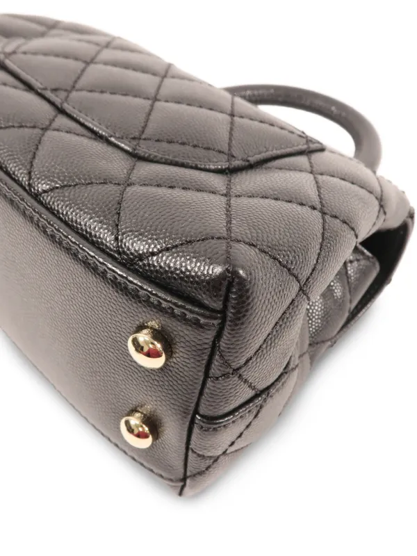 CHANEL Pre-Owned Coco Handle CC turn-lock Tote Bag | Black | FARFETCH