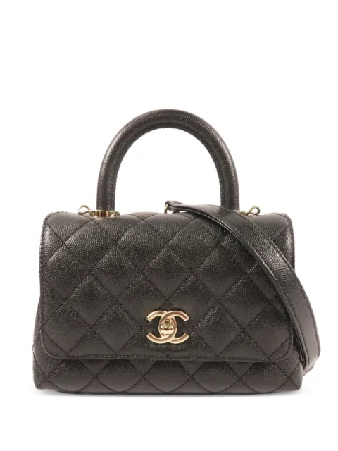 CHANEL Pre-Owned bolso shopper Coco Handle con cierre giratorio CC