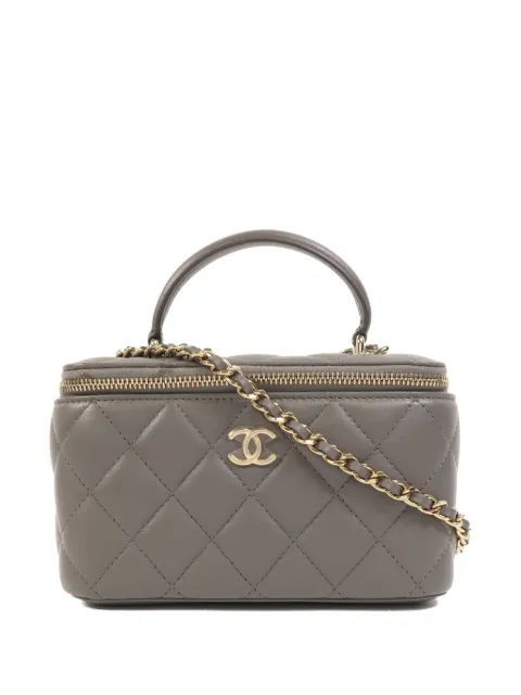 CHANEL Pre-Owned CC diamond-quilted lambskin tote bag