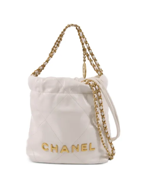 CHANEL Pre-Owned mini 22 chain-strap calfskin tote bag