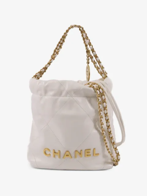 CHANEL Pre-Owned mini 22 chain-strap calfskin tote bag