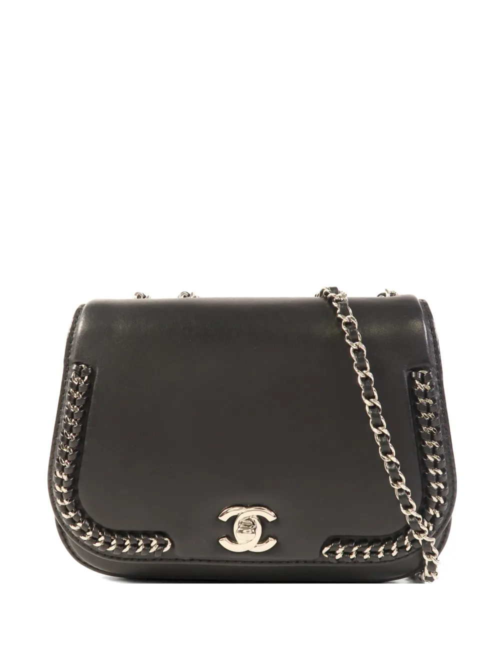 CHANEL Pre-Owned CC turn-lock chain-strap lambskin shoulder bag - Nero