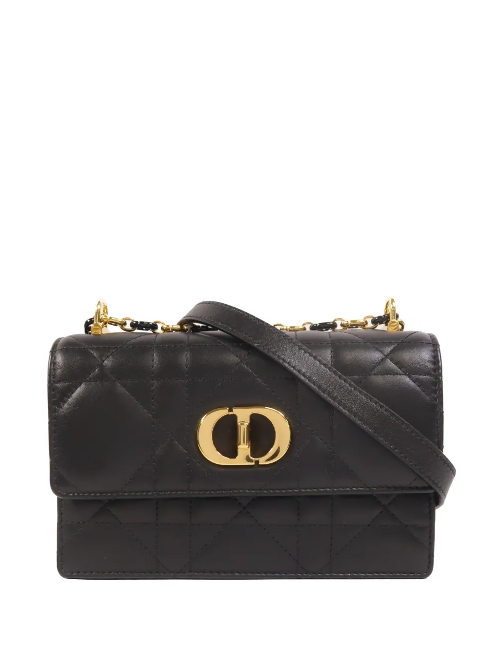 Christian Dior Pre-Owned mini Miss Caro chain-strap lambskin crossbody bag - Nero