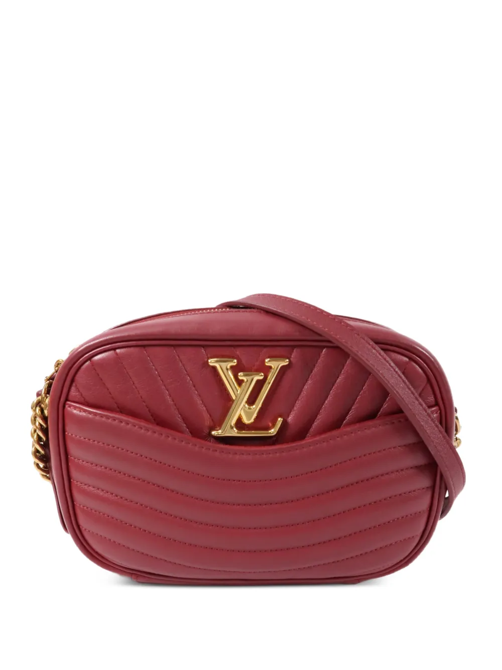 Louis Vuitton Pre-Owned GHW New Wave chain-strap shoulder bag - Rosso