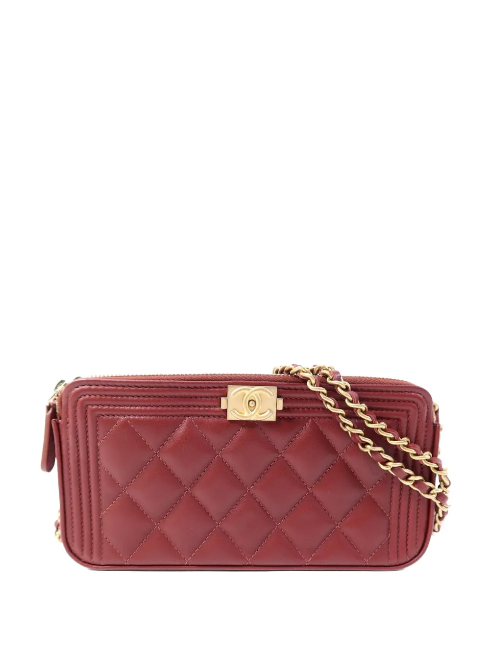 CHANEL Pre-Owned Boy CC chain clutch bag - Rosso