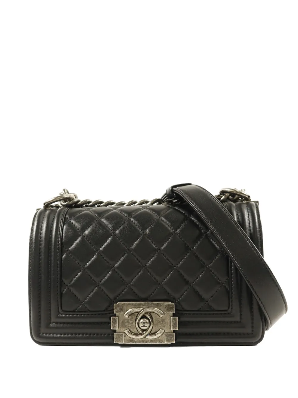 CHANEL Pre-Owned Boy diamond-quilted shoulder bag - Schwarz