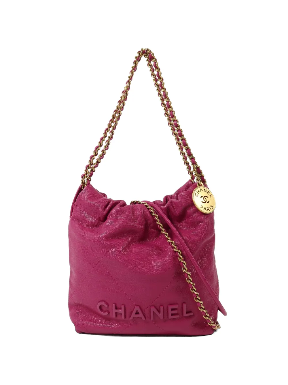 CHANEL Pre-Owned Mini 22 chain shoulder bag - Pink