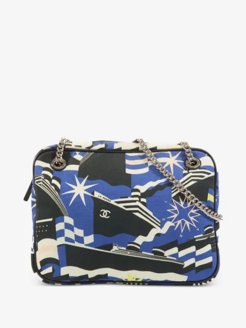 CHANEL Pre-Owned ^ bolsa de hombro con cadena y logo CC