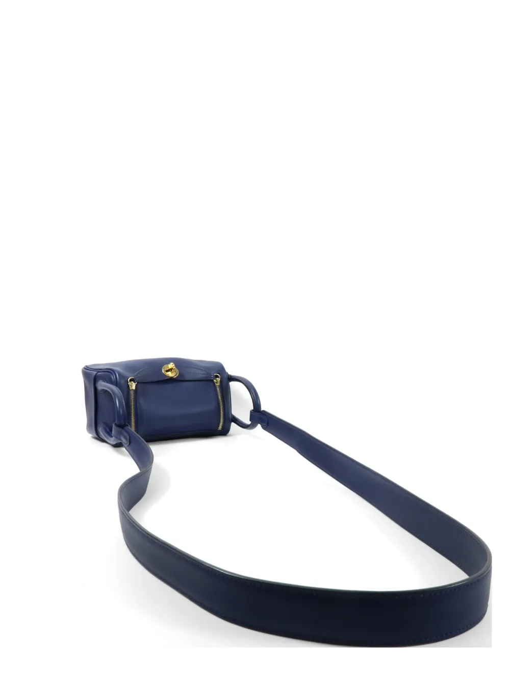 Hermès Pre-Owned Mini Lindy leather tote bag - Blu