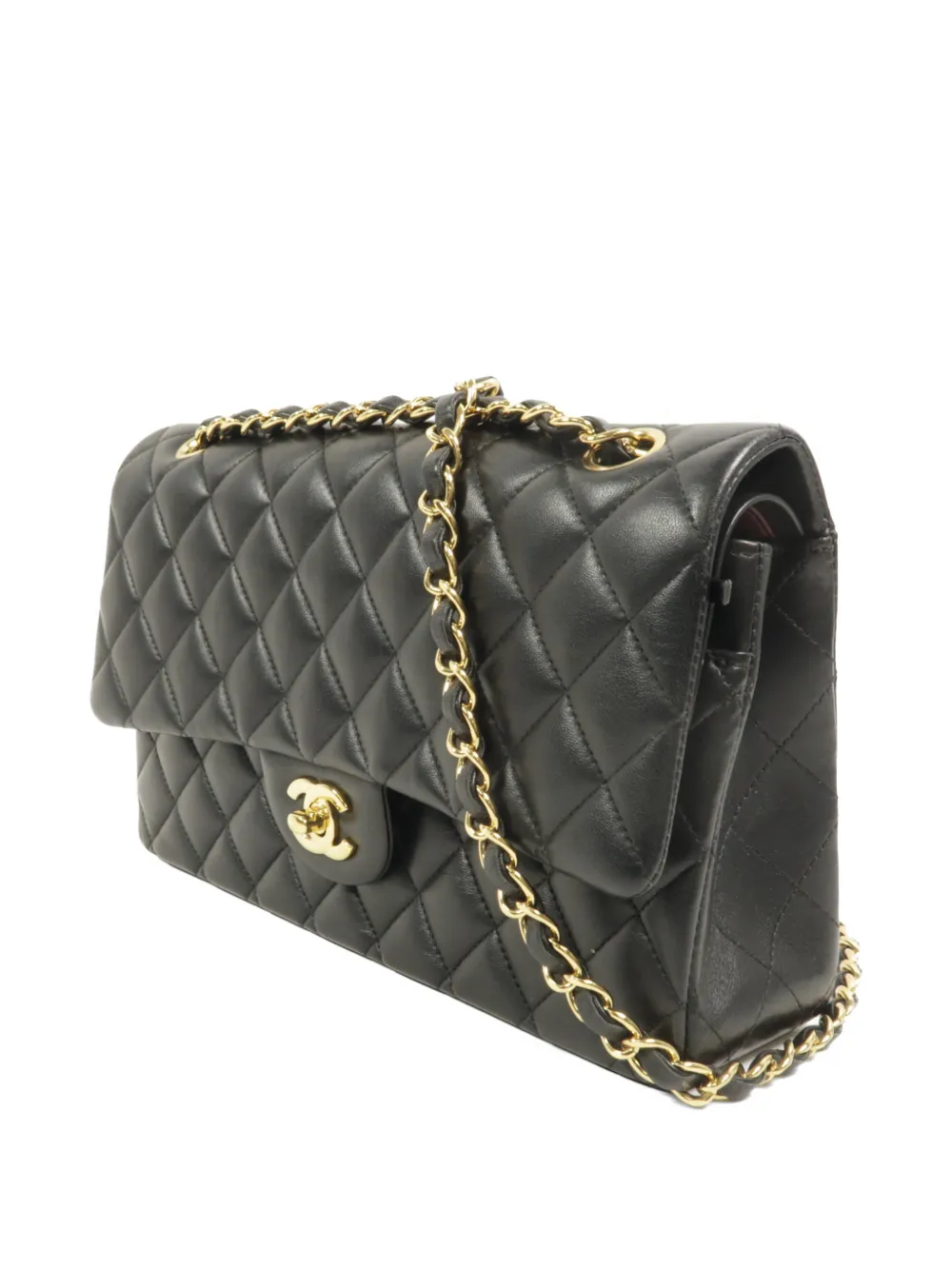 CHANEL Pre-Owned 25 Classic Flap gewatteerde schoudertas met CC-draaislot Zwart