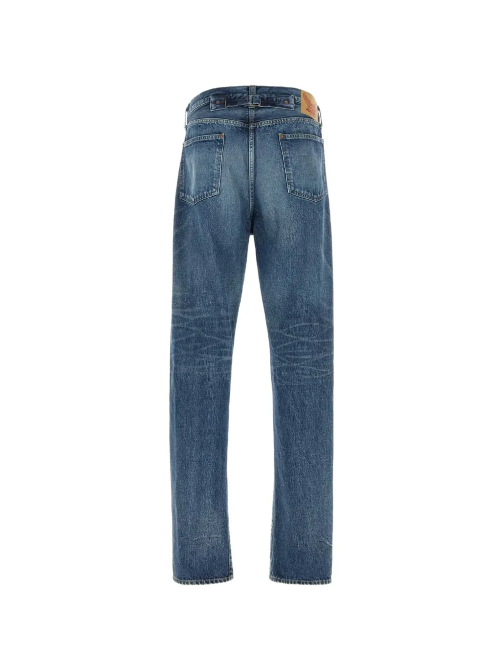 Y's Jeans met vervaagd effect en gespdetail Blauw