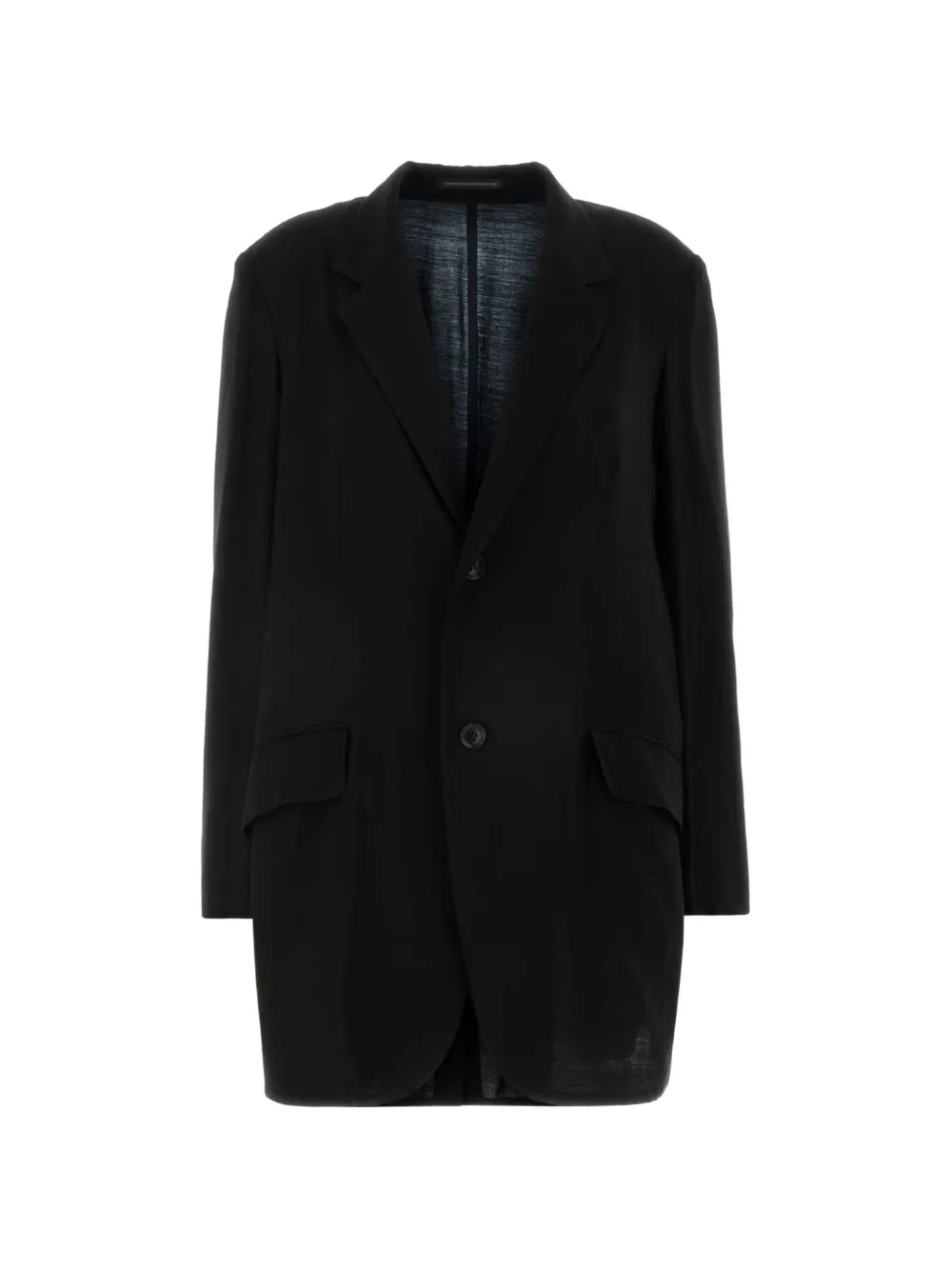 Y's notched-lapel jersey blazer - Schwarz